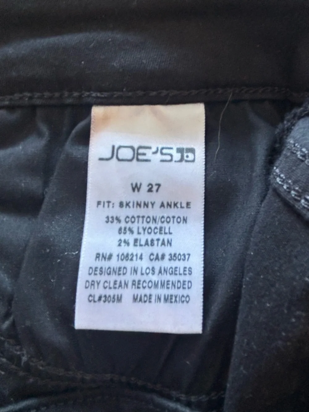 Joe's Jeans Black and White Tweed-Front Skinny Pants - Picture 5 of 5